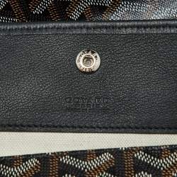 Pre Owned Goyard Black Goyardine Coated Canvas and Leather Saint Louis GM Tote