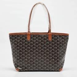 Pre Owned Goyard Brown Goyardine Coated Canvas and Leather Artois PM Tote
