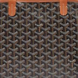 Pre Owned Goyard Brown Goyardine Coated Canvas and Leather Artois PM Tote
