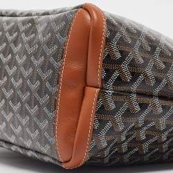Pre Owned Goyard Brown Goyardine Coated Canvas and Leather Artois PM Tote