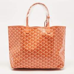 Goyard Orange Goyardine Coated Canvas and Leather Saint Louis PM Tote