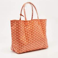 Goyard Orange Goyardine Coated Canvas and Leather Saint Louis PM Tote