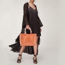 Goyard Orange Goyardine Coated Canvas and Leather Saint Louis PM Tote
