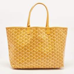 Goyard Yellow Goyardine Coated Canvas and Leather Saint Louis PM Tote