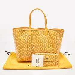 Goyard Yellow Goyardine Coated Canvas and Leather Saint Louis PM Tote