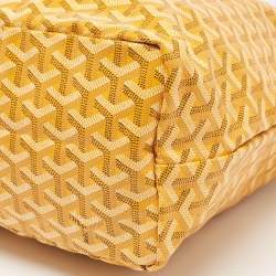 Goyard Yellow Goyardine Coated Canvas and Leather Saint Louis PM Tote