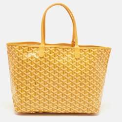 Goyard Yellow Goyardine Coated Canvas and Leather Saint Louis PM Tote