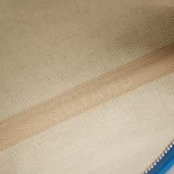 Goyard Blue Goyardine Coated Canvas and Leather Conti Pouch