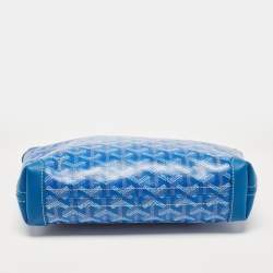 Goyard Blue Goyardine Coated Canvas and Leather Conti Pouch