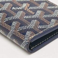 Goyard Blue Goyardine Coated Canvas Saint Pierre Bifold Card Holder