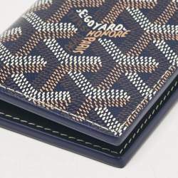 Goyard Blue Goyardine Coated Canvas Saint Pierre Bifold Card Holder