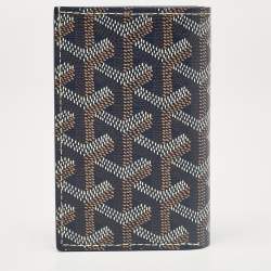 Goyard Blue Goyardine Coated Canvas Saint Pierre Bifold Card Holder