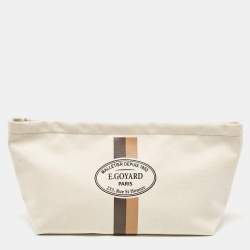 Goyard Light Beige Canvas Necessaire Organizer Pouch