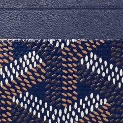 Goyard Navy Blue Goyardine Coated Canvas and Leather Saint Sulpice Card Case