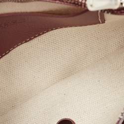 Pre Owned Goyard Burgundy Goyardine Coated Canvas and Leather Plumet Crossbody Bag