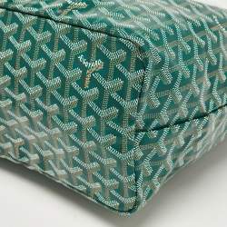 Goyard Green Goyardine Coated Canvas and Leather Saint Louis PM Tote