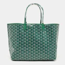 Goyard Green Goyardine Coated Canvas and Leather Saint Louis PM Tote