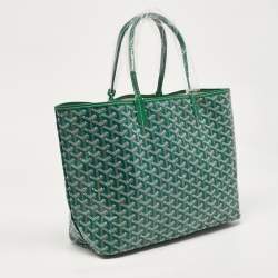 Goyard Green Goyardine Coated Canvas and Leather Saint Louis PM Tote