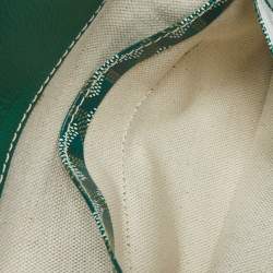 Pre Owned Goyard Green Goyardine Coated Canvas and Leather Saint Louis PM Tote