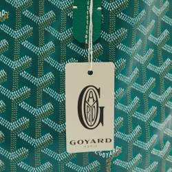 Pre Owned Goyard Green Goyardine Coated Canvas and Leather Saint Louis PM Tote