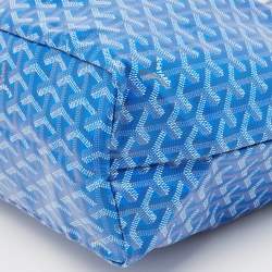 Goyard Blue Goyardine Coated Canvas and Leather Saint Louis PM Tote