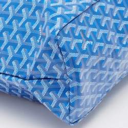Goyard Blue Goyardine Coated Canvas and Leather Saint Louis PM Tote