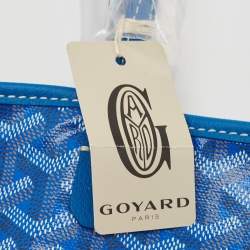 Goyard Blue Goyardine Coated Canvas and Leather Saint Louis PM Tote