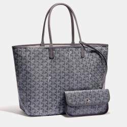 Goyard Grey Goyardine Coated Canvas and Leather Saint Louis PM Tote Bag