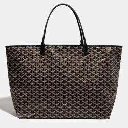 Goyard Black Goyardine Coated Canvas and Leather Saint Louis GM Tote Bag