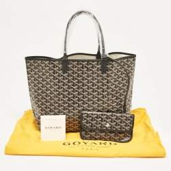 Goyard Black Goyardine Coated Canvas and Leather Saint Louis PM Tote