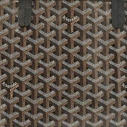 Goyard Black Goyardine Coated Canvas and Leather Saint Louis PM Tote