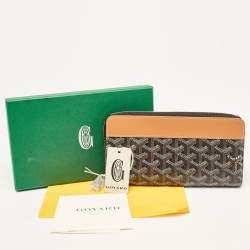 Goyard Brown Goyardine Coated Canvas Matignon GM Wallet
