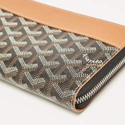 Goyard Brown Goyardine Coated Canvas Matignon GM Wallet