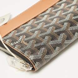 Goyard Brown Goyardine Coated Canvas Matignon GM Wallet