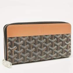 Goyard Brown Goyardine Coated Canvas Matignon GM Wallet