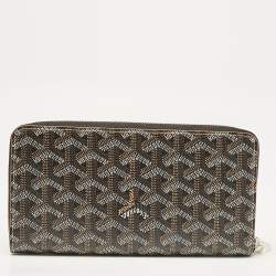 Goyard Brown Goyardine Coated Canvas Matignon GM Wallet