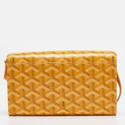 Goyard Yellow Goyardine Coated Canvas Varenne Continental Wallet
