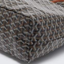 Pre Owned Goyard Brown Goyardine Coated Canvas and Leather Saint Louis PM Tote