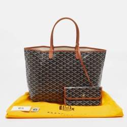 Pre Owned Goyard Brown Goyardine Coated Canvas and Leather Saint Louis PM Tote