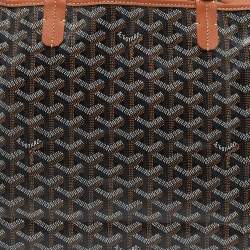 Pre Owned Goyard Brown Goyardine Coated Canvas and Leather Saint Louis PM Tote