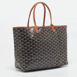Pre Owned Goyard Brown Goyardine Coated Canvas and Leather Saint Louis PM Tote