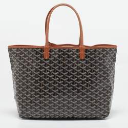 Pre Owned Goyard Brown Goyardine Coated Canvas and Leather Saint Louis PM Tote