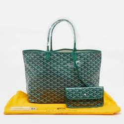 Goyard Green Goyardine Coated Canvas and Leather Saint Louis PM Tote