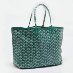 Goyard Green Goyardine Coated Canvas and Leather Saint Louis PM Tote