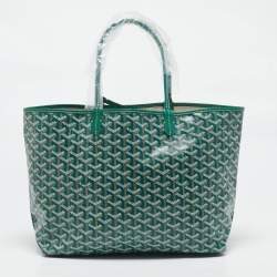 Goyard Green Goyardine Coated Canvas and Leather Saint Louis PM Tote