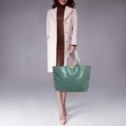 Goyard Green Goyardine Coated Canvas and Leather Saint Louis PM Tote