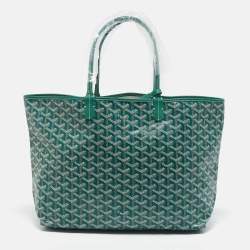 Goyard Green Goyardine Coated Canvas and Leather Saint Louis PM Tote