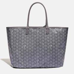 Goyard Grey Goyardine Coated Canvas and Leather Saint Louis PM Tote Bag