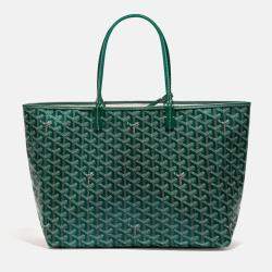 Goyard Green Goyardine Coated Canvas and Leather Saint Louis PM Tote Bag