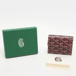 Goyard Burgundy Goyardine Coated Canvas Marigny Wallet